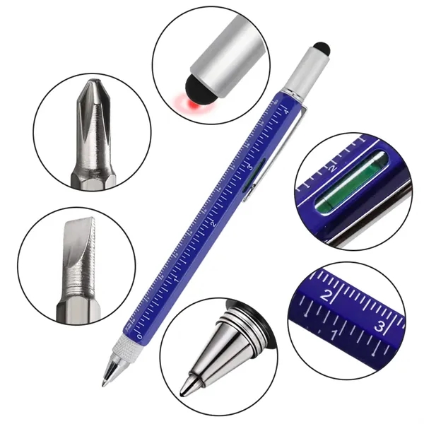 6 in 1 Aluminum Multi Tool Pen Set - 6 in 1 Aluminum Multi Tool Pen Set - Image 12 of 12