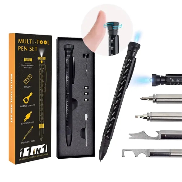 11 in 1 Metal Multi Tool Pen Set - 11 in 1 Metal Multi Tool Pen Set - Image 0 of 8