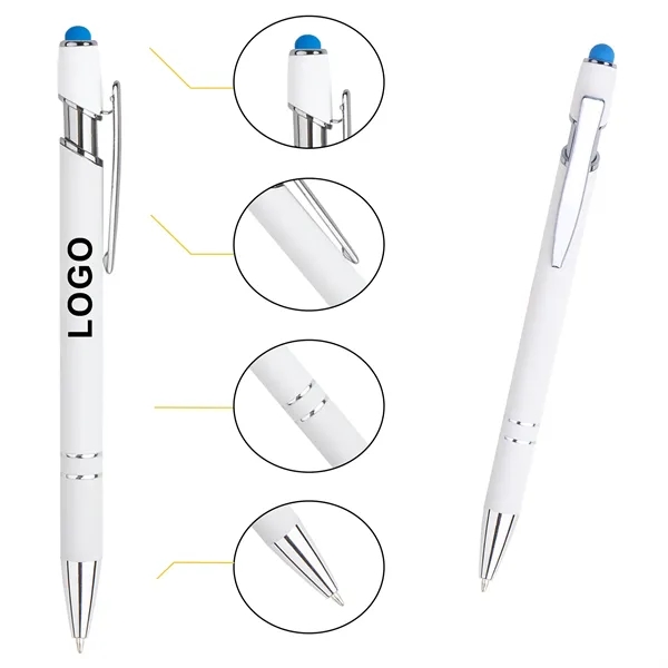 Incline Soft Touch Stylus Metal Pen - UV Printing - Incline Soft Touch Stylus Metal Pen - UV Printing - Image 1 of 13