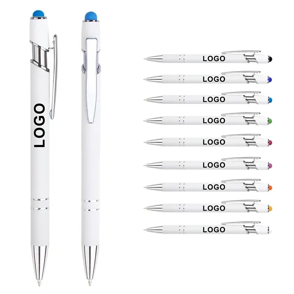 Incline Soft Touch Stylus Metal Pen - UV Printing - Incline Soft Touch Stylus Metal Pen - UV Printing - Image 3 of 13