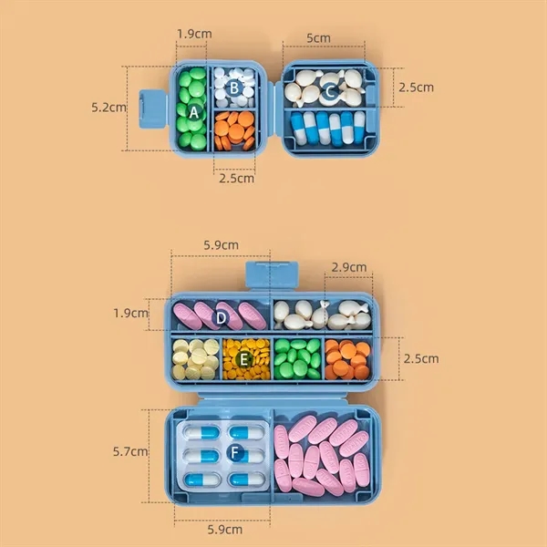 Travel Pill Organizer Pocket Purse Medicine Box - Travel Pill Organizer Pocket Purse Medicine Box - Image 2 of 4