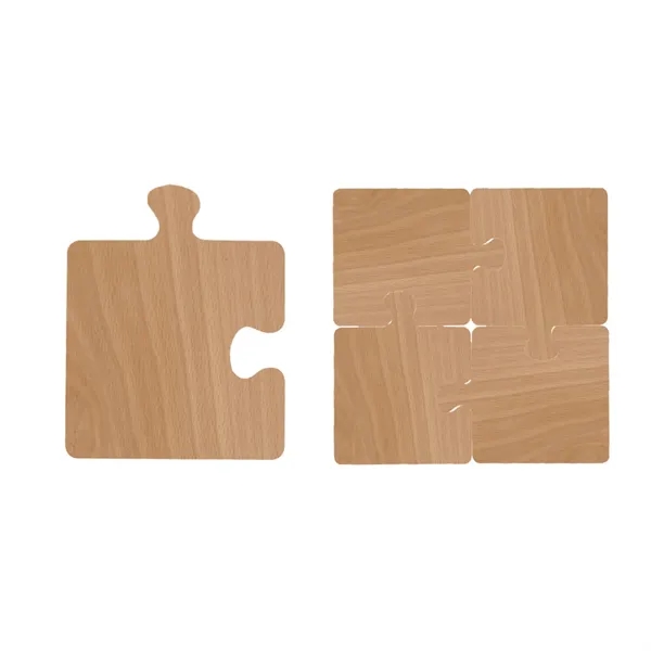 Natural Wooden Heavy Duty Puzzle Drink Coasters - Natural Wooden Heavy Duty Puzzle Drink Coasters - Image 5 of 5