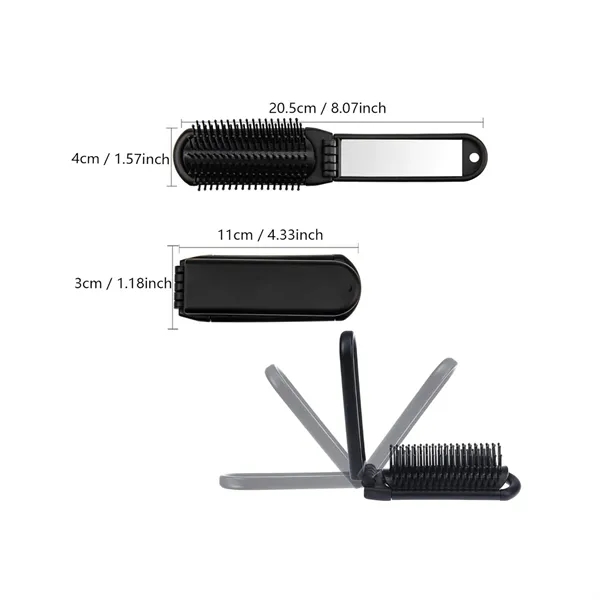 Colorful Portable Folding Hair Comb with Mirror - Colorful Portable Folding Hair Comb with Mirror - Image 1 of 5