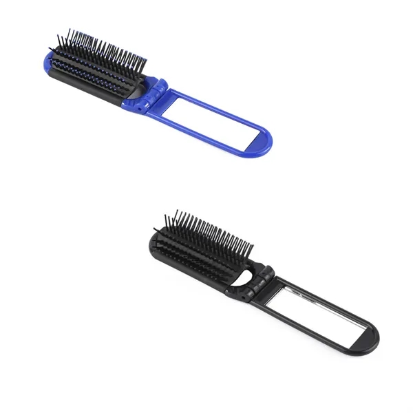 Colorful Portable Folding Hair Comb with Mirror - Colorful Portable Folding Hair Comb with Mirror - Image 4 of 5