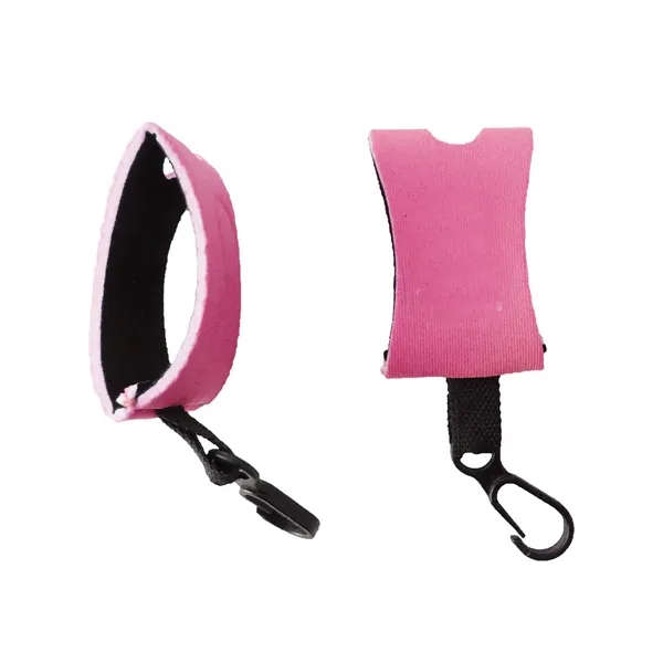 Neoprene Cover for 1 oz Hand Sanitizer Bottle w/ Key Chain - Neoprene Cover for 1 oz Hand Sanitizer Bottle w/ Key Chain - Image 2 of 5