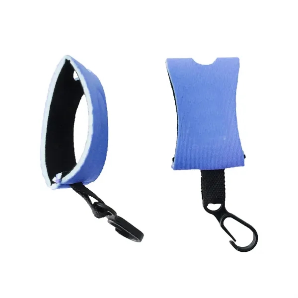 Neoprene Cover for 1 oz Hand Sanitizer Bottle w/ Key Chain - Neoprene Cover for 1 oz Hand Sanitizer Bottle w/ Key Chain - Image 3 of 5