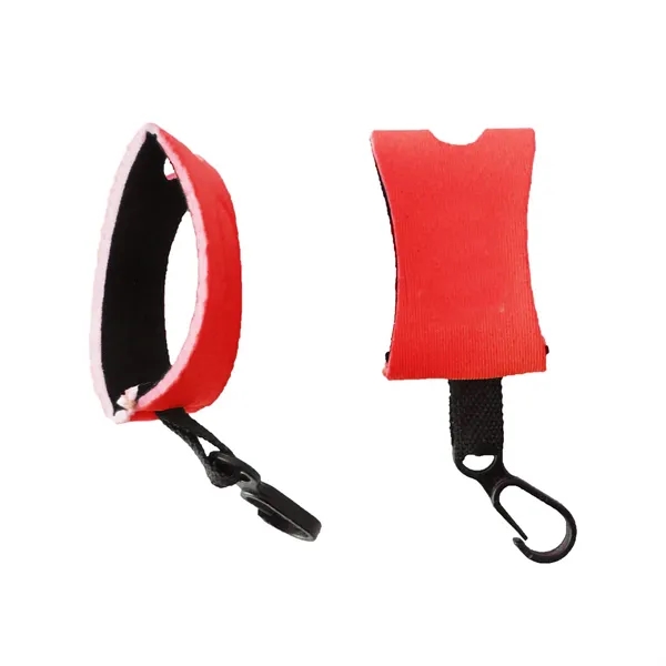 Neoprene Cover for 1 oz Hand Sanitizer Bottle w/ Key Chain - Neoprene Cover for 1 oz Hand Sanitizer Bottle w/ Key Chain - Image 4 of 5