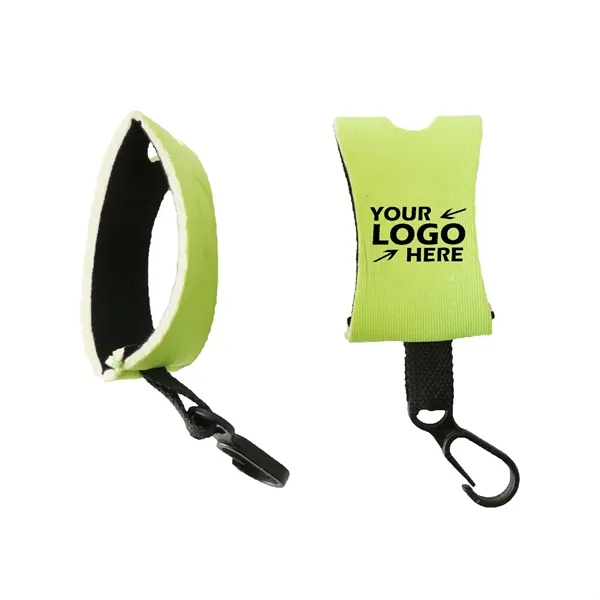 Neoprene Cover for 1 oz Hand Sanitizer Bottle w/ Key Chain - Neoprene Cover for 1 oz Hand Sanitizer Bottle w/ Key Chain - Image 0 of 5