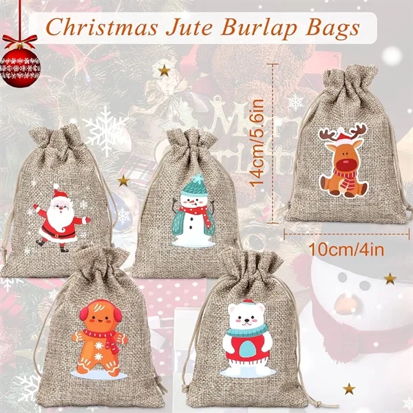 Custom Colored Drawstring Burlap Gift Pouch Bags 4" x 6" - Custom Colored Drawstring Burlap Gift Pouch Bags 4" x 6" - Image 1 of 6