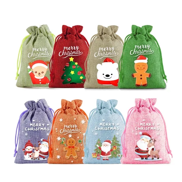 Custom Colored Drawstring Burlap Gift Pouch Bags 4" x 6" - Custom Colored Drawstring Burlap Gift Pouch Bags 4" x 6" - Image 2 of 6