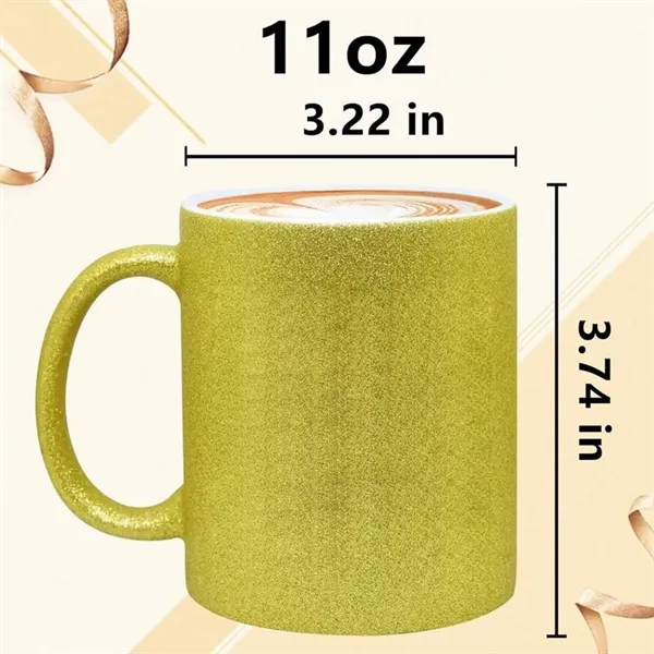 11oz Colors Shimmer Glitter Sublimation Ceramic Coffee Mug - 11oz Colors Shimmer Glitter Sublimation Ceramic Coffee Mug - Image 1 of 4