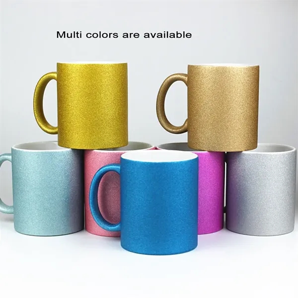 11oz Colors Shimmer Glitter Sublimation Ceramic Coffee Mug - 11oz Colors Shimmer Glitter Sublimation Ceramic Coffee Mug - Image 4 of 4