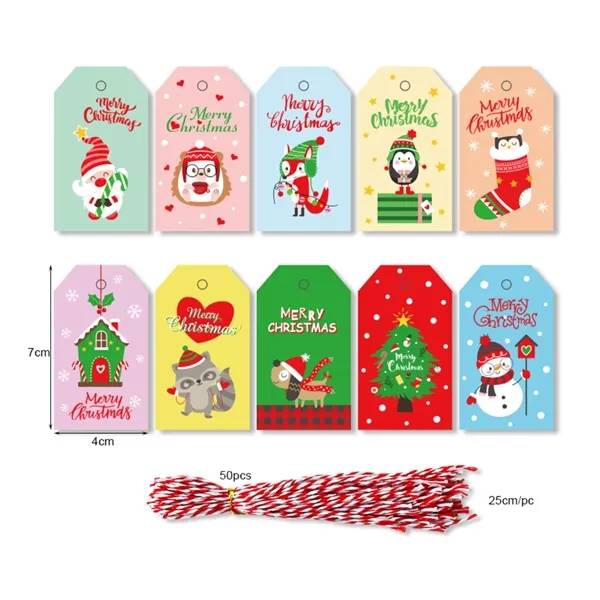 50 Pcs Kraft Paper Holiday Gift Tags With Strings - 50 Pcs Kraft Paper Holiday Gift Tags With Strings - Image 6 of 8