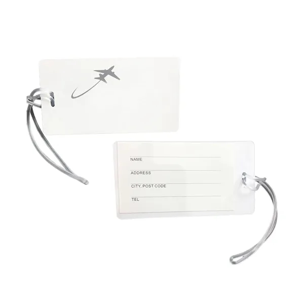 Plastic Luggage Tag Holders with Worm Loops by Specialist ID - Plastic Luggage Tag Holders with Worm Loops by Specialist ID - Image 1 of 1
