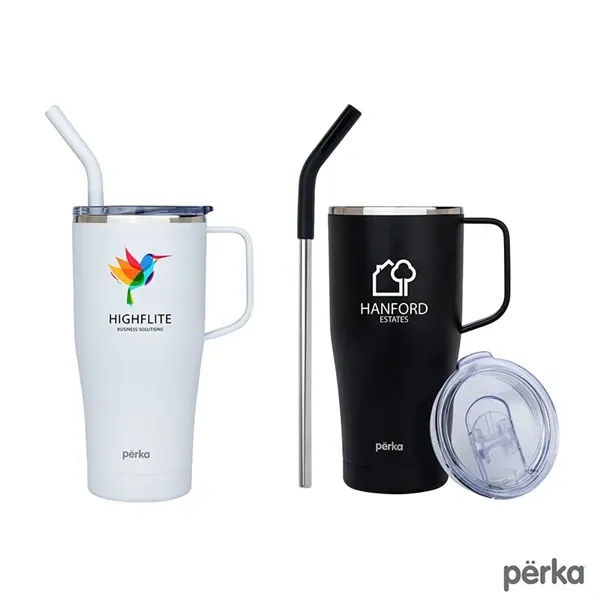Perka® Clayton 20 oz. Double Wall, Stainless Steel Travel... - Perka® Clayton 20 oz. Double Wall, Stainless Steel Travel... - Image 2 of 2