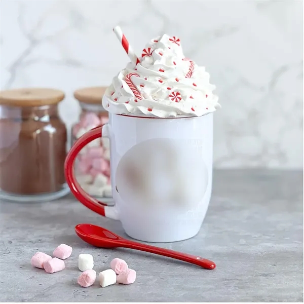 12oz Sublimation Colorful Interior Coffee Mugs With Spoons - 12oz Sublimation Colorful Interior Coffee Mugs With Spoons - Image 2 of 4