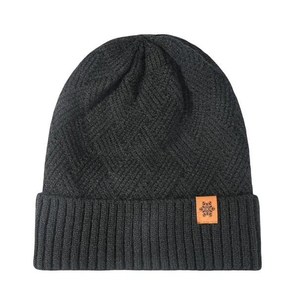 Fleece-Lined Thick Knit Hat - Fleece-Lined Thick Knit Hat - Image 2 of 5