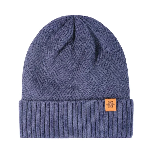 Fleece-Lined Thick Knit Hat - Fleece-Lined Thick Knit Hat - Image 5 of 5
