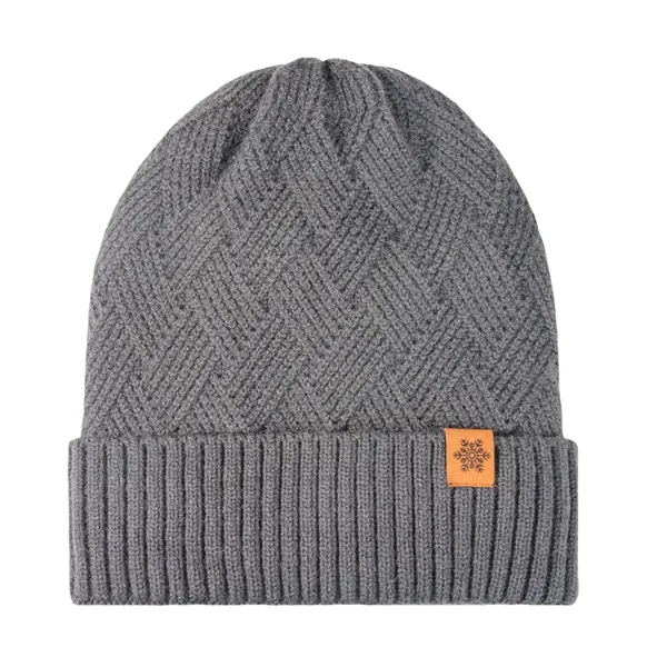 Fleece-Lined Thick Knit Hat - Fleece-Lined Thick Knit Hat - Image 3 of 5