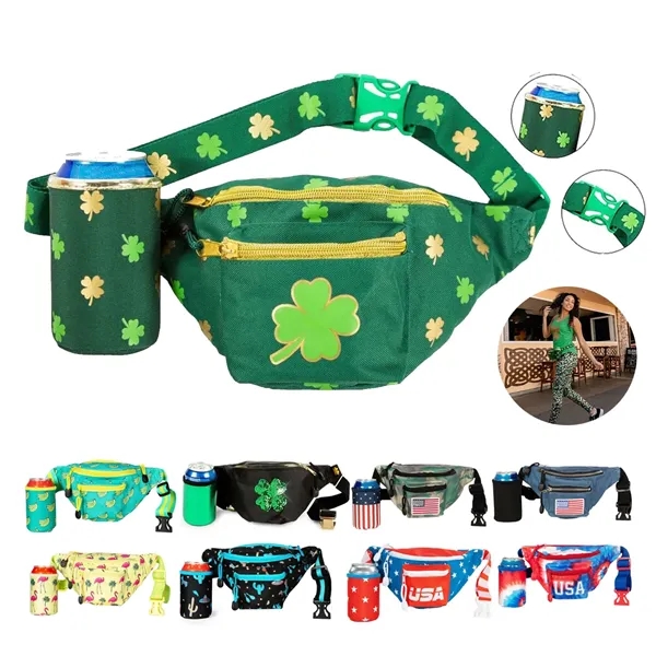 Clover Fanny Pack with Drink Holder - Clover Fanny Pack with Drink Holder - Image 0 of 6