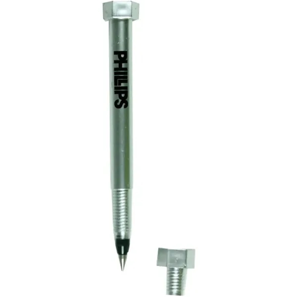 Silver Nut & Bolt Pen - Silver Nut & Bolt Pen - Image 1 of 2