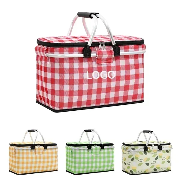 Outdoor Folding Insulated Refrigerated Picnic Basket - Outdoor Folding Insulated Refrigerated Picnic Basket - Image 0 of 3