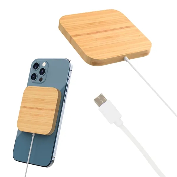 Custom Mag Max Bamboo Magnetic Wireless Charger 2.0