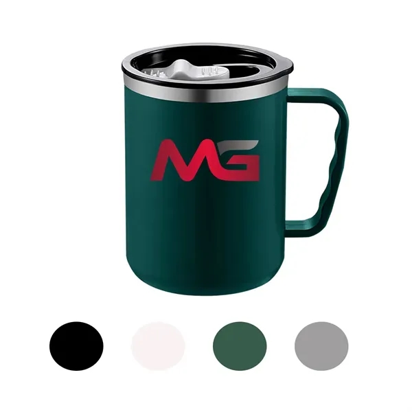 Double-Walled Stainless Steel Reusable Coffee Cup - Double-Walled Stainless Steel Reusable Coffee Cup - Image 0 of 3