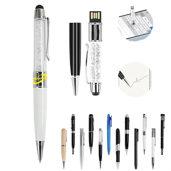 3-In-1 USB Drive Stylus Ballpoint Waterproof Pen - 3-In-1 USB Drive Stylus Ballpoint Waterproof Pen - Image 0 of 2