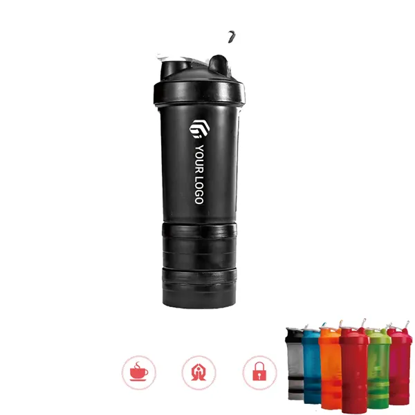 Sports Fitness Shake Cup With Handle Three Pill Box Layer - Sports Fitness Shake Cup With Handle Three Pill Box Layer - Image 0 of 4