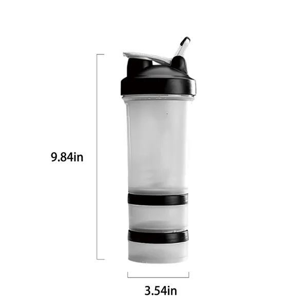 Sports Fitness Shake Cup With Handle Three Pill Box Layer - Sports Fitness Shake Cup With Handle Three Pill Box Layer - Image 1 of 4