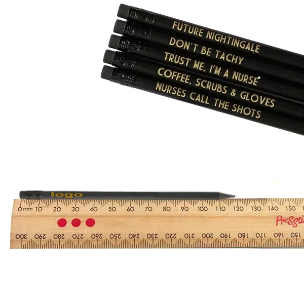 HB Black Pencils With Eresers - HB Black Pencils With Eresers - Image 1 of 1