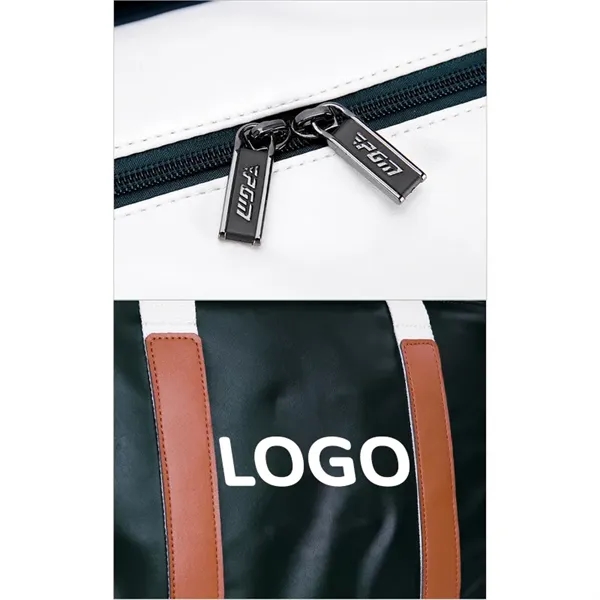 19'' Pu Leather Sports Gym Duffle With Shoe Compartment - 19'' Pu Leather Sports Gym Duffle With Shoe Compartment - Image 4 of 5