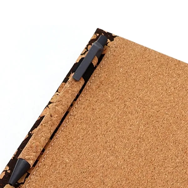 A5 Eco-friendly Coffee Cork Cover Notebook with Pen Slot - A5 Eco-friendly Coffee Cork Cover Notebook with Pen Slot - Image 3 of 10