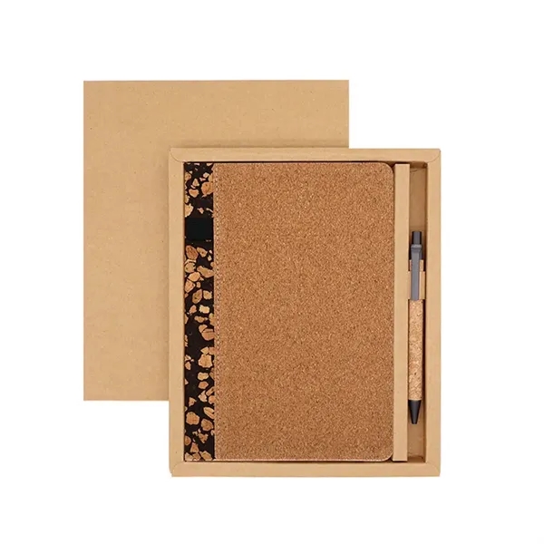 A5 Eco-friendly Coffee Cork Cover Notebook with Pen Slot - A5 Eco-friendly Coffee Cork Cover Notebook with Pen Slot - Image 8 of 10