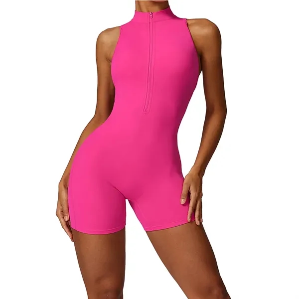 Women One-piece Yoga Fitness Suit Sleeveless - Women One-piece Yoga Fitness Suit Sleeveless - Image 3 of 7