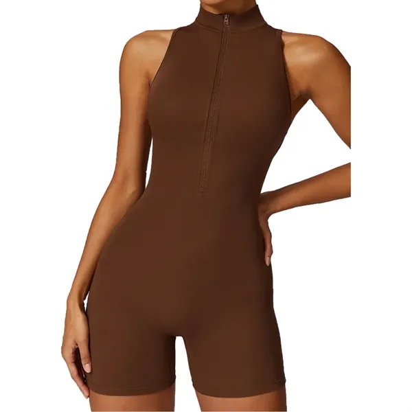 Women One-piece Yoga Fitness Suit Sleeveless - Women One-piece Yoga Fitness Suit Sleeveless - Image 6 of 7