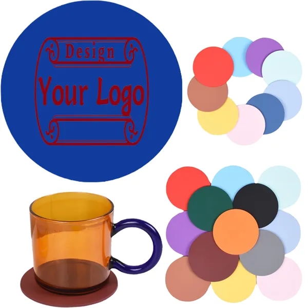 3.5" Round Insulated Silicone Coaster - 3.5" Round Insulated Silicone Coaster - Image 0 of 11