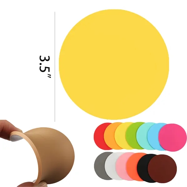 3.5" Round Insulated Silicone Coaster - 3.5" Round Insulated Silicone Coaster - Image 1 of 11
