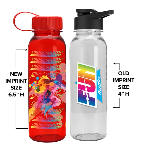 24 Oz. Bottle w/ Tethered Lid - Digital Imprint - 24 Oz. Bottle w/ Tethered Lid - Digital Imprint - Image 0 of 9