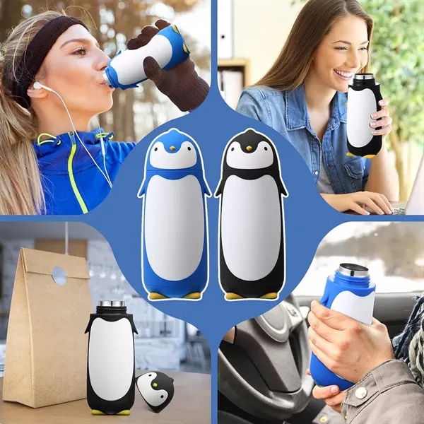 10oz Penguin Vacuum Thermos Mug Bottle - 10oz Penguin Vacuum Thermos Mug Bottle - Image 1 of 3