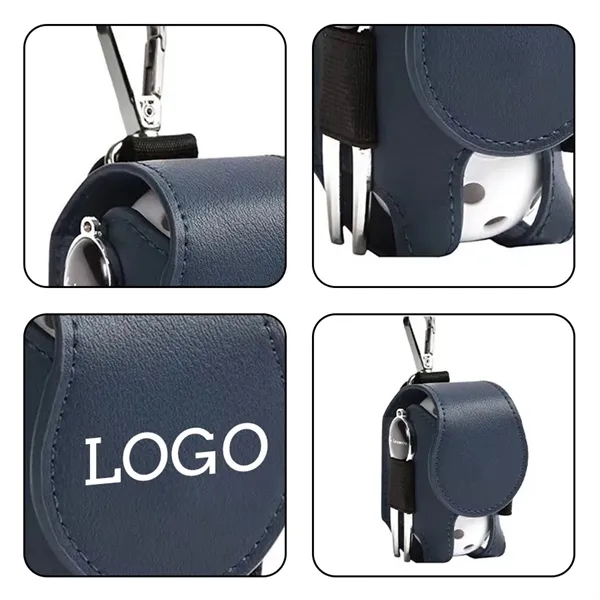 4-in-1 Portable PU Leather Mini Golf Ball Bag Pouch Holder - 4-in-1 Portable PU Leather Mini Golf Ball Bag Pouch Holder - Image 2 of 3