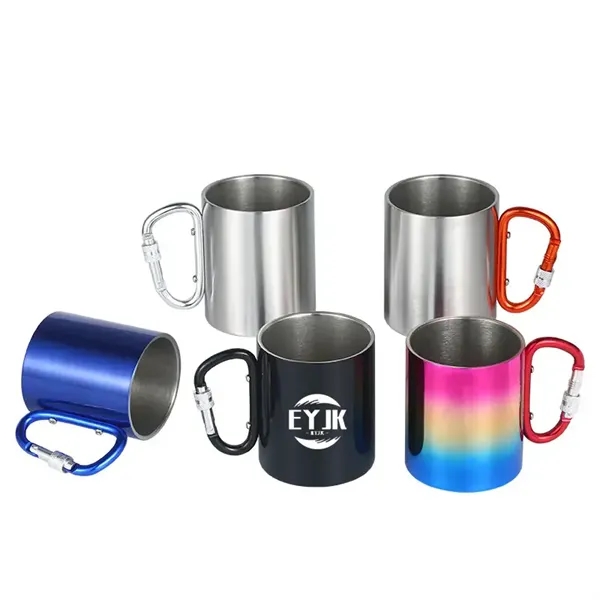 Stainless Steel Carabiner Mug - Stainless Steel Carabiner Mug - Image 0 of 2