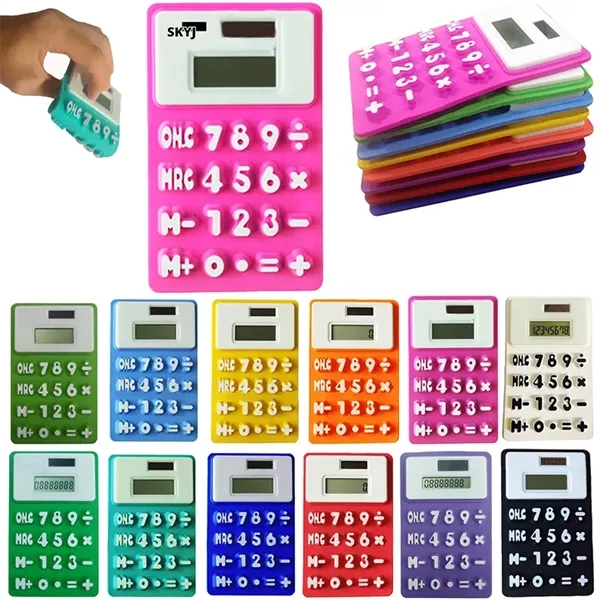 Silicone Folding Solar Calculator - Silicone Folding Solar Calculator - Image 0 of 1