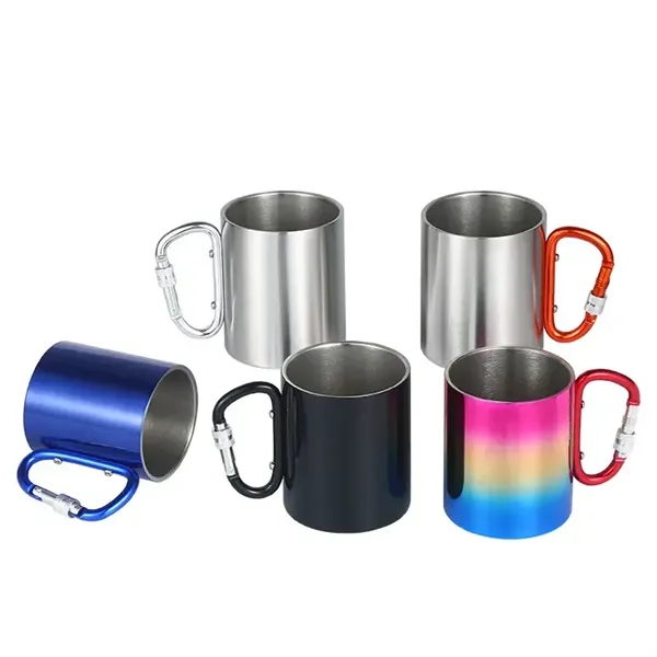 Stainless Steel Carabiner Mug - Stainless Steel Carabiner Mug - Image 1 of 2