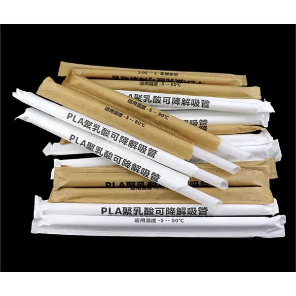 Custom Paper Wrapped Corn Starch PLA Straws - Custom Paper Wrapped Corn Starch PLA Straws - Image 1 of 1