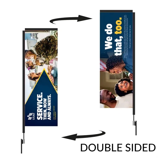 Rectangular Flag 10 ft. Height Carbon Fiber Kit-Double Sided