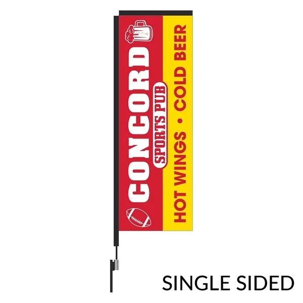 Rectangular Flag 10 ft. Height Carbon Fiber Kit-Single Sided