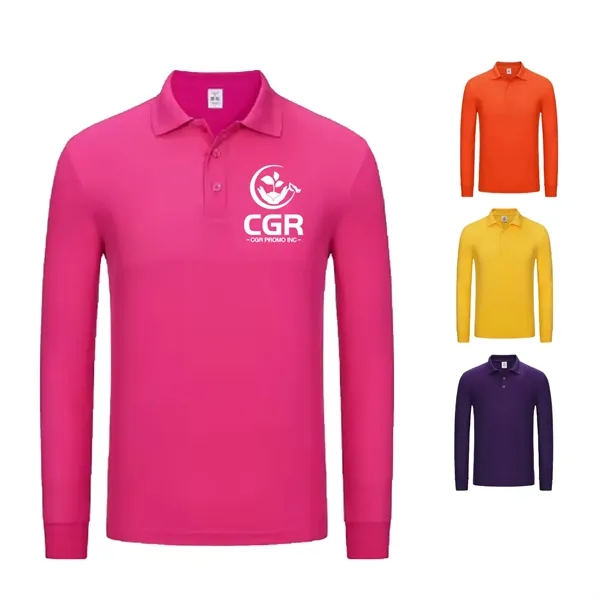 Men's Long Sleeve Polo Shirts - Men's Long Sleeve Polo Shirts - Image 0 of 3