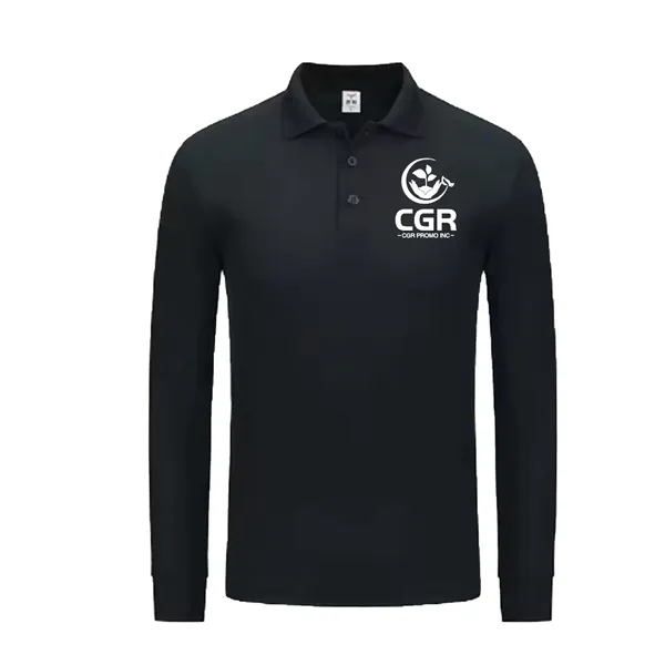 Men's Long Sleeve Polo Shirts - Men's Long Sleeve Polo Shirts - Image 1 of 3